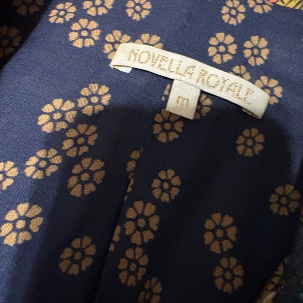 Novella Royale Matching Set Blazer + Flare Pants Size M Boho Festival - Picture 3 of 6